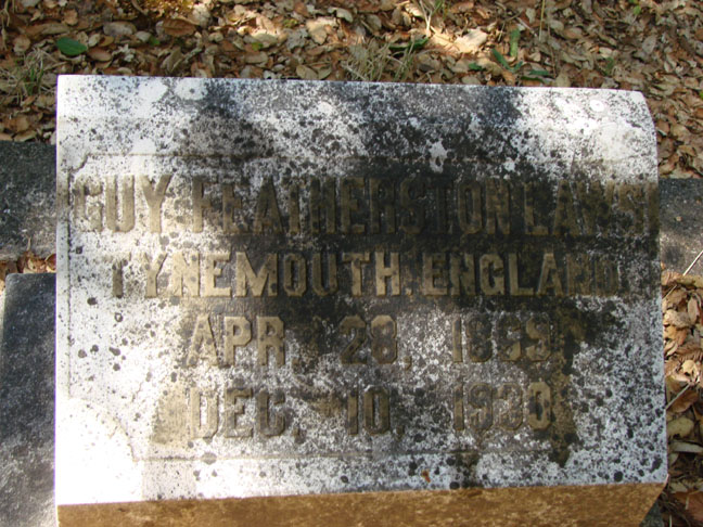 Guy Featherston Laws - gravestone