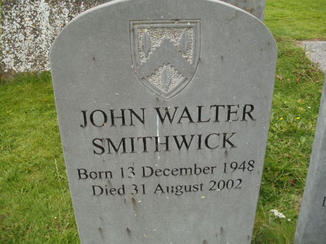 John Walter Smithwick - headstone
