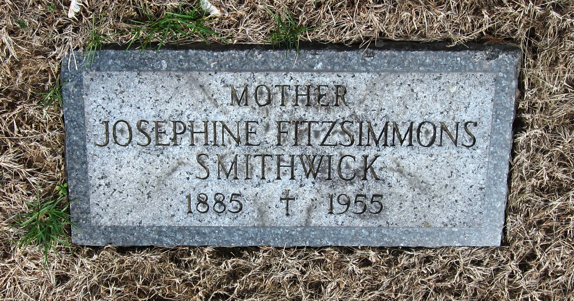 Josephine (FitzSimmons) Smithwick - footstone