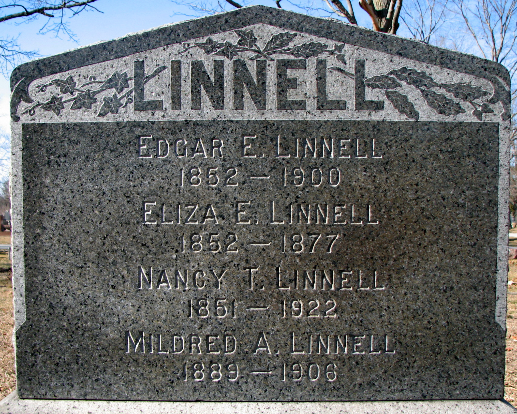 Linnell gravestone