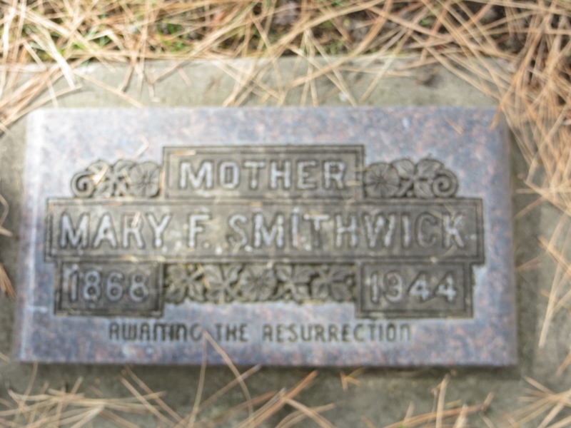 Mary (Fairchild) Smithwick - gravestone