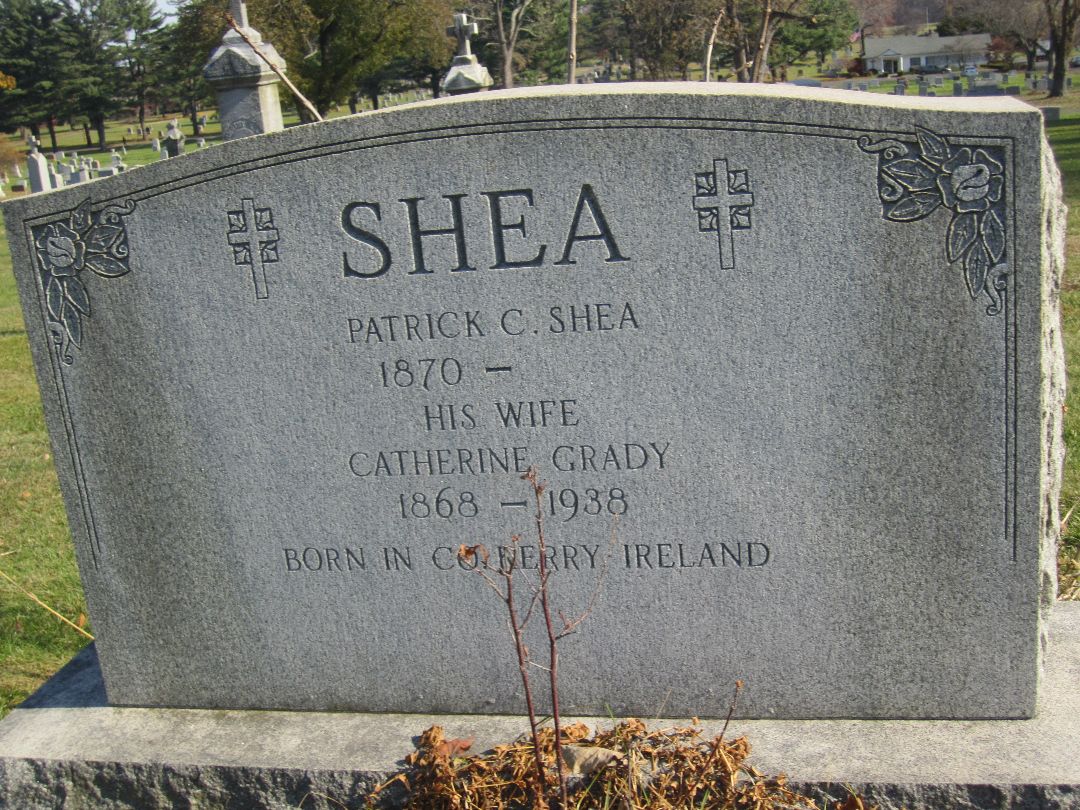 Patrick and Catherine (Grady) Shea - gravestone