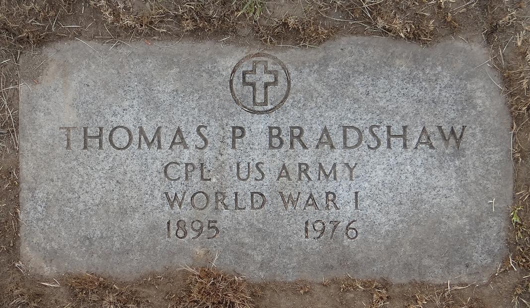 Thomas Bradshaw - gravestone