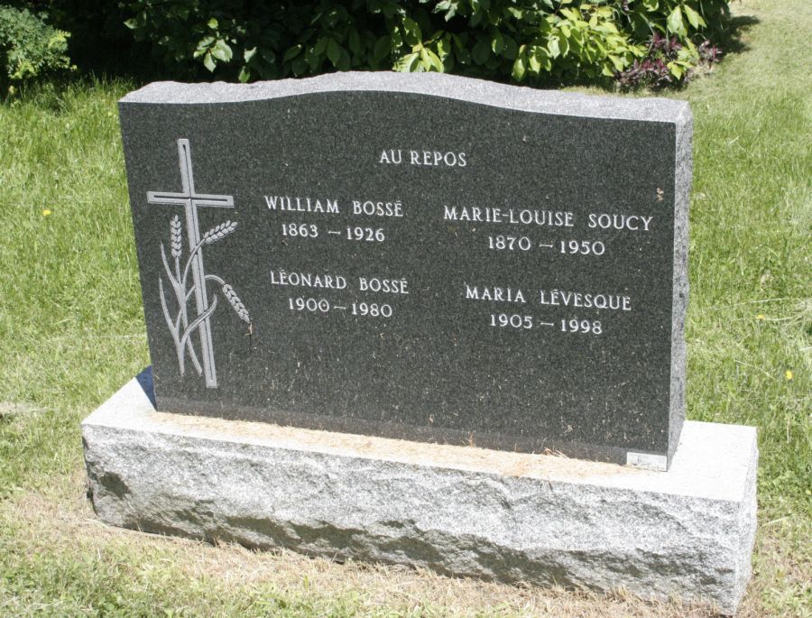 Bossé headstone